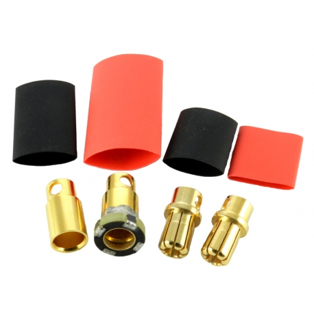 Jeti - Gold connectors M/F - 8mm Anti-spark (1 pair)