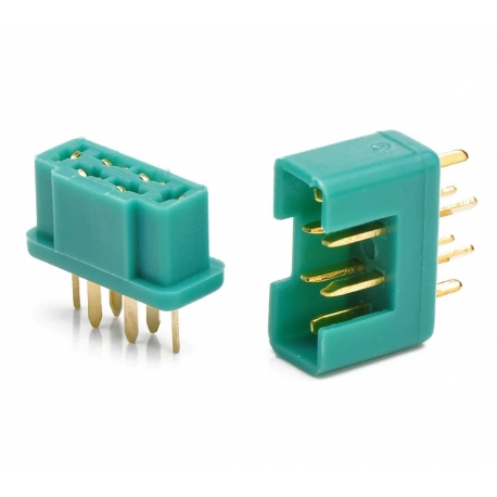 OPTronics - Paire de connecteurs MPX 6 broches - Amass