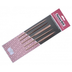 Perma-Grit - Five Needle Files with colleted easy grip handle
