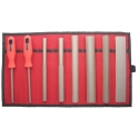 Perma-Grit - Set of 8 Hand Tools FINE, in Red Canvas Roll