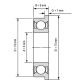 Flanged bearing F624ZZ