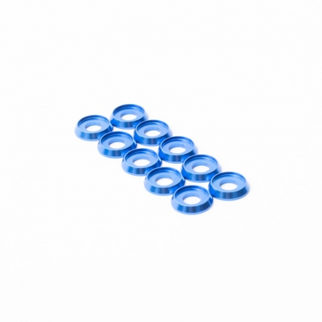 10x M4 Anodized washers - Blue