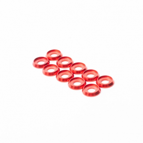 10x M4 Anodized washers - Orange