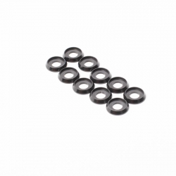 10x M4 Anodized washers - Black