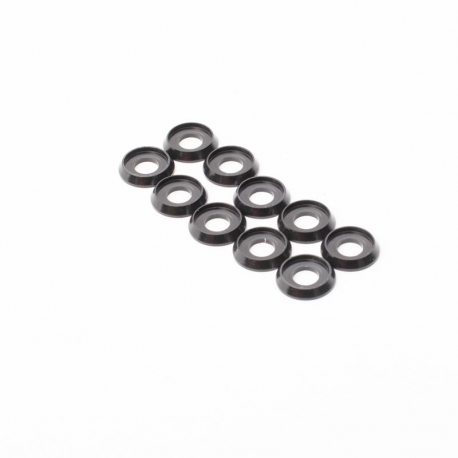 10x M4 Anodized washers - Black