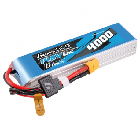 Gens Ace G-Tech 4000mAh 14.8V 60C 4S1P Lipo Battery Pack XT60