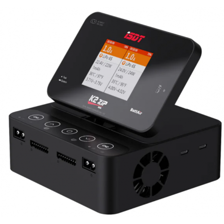ISDT - K2 ZIP  Dual AC 200W / DC 2x500W 1-8S 20A Smart Charger