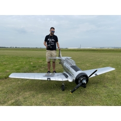 Carf Models - AT6 Texan Silver / Chrome  w/ Fiala 250cc 5cyl